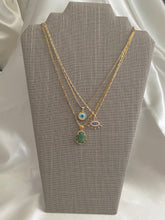 Load image into Gallery viewer, Layered Gold Necklace 3pc Set (Buddha or Hamsa)