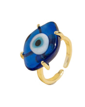Load image into Gallery viewer, Evil Eye Heart Ring
